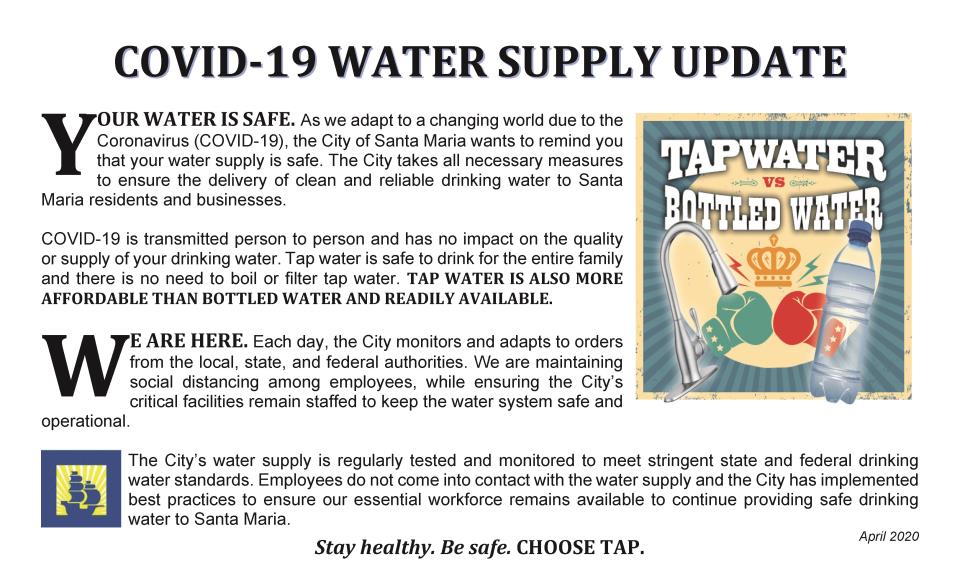 COVID-19 Water Supply Update
