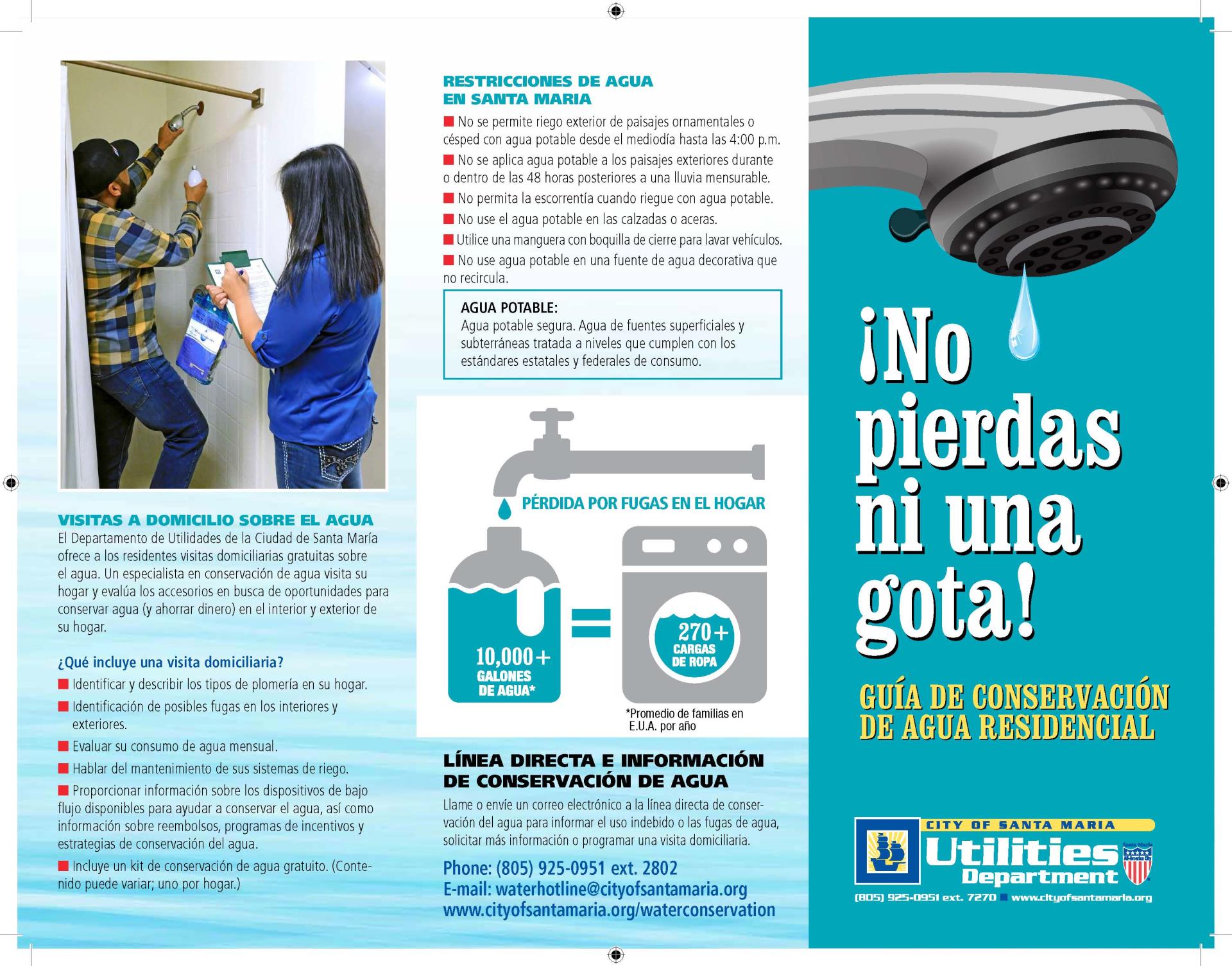 Spanish - Don't Waste a Drop brochure